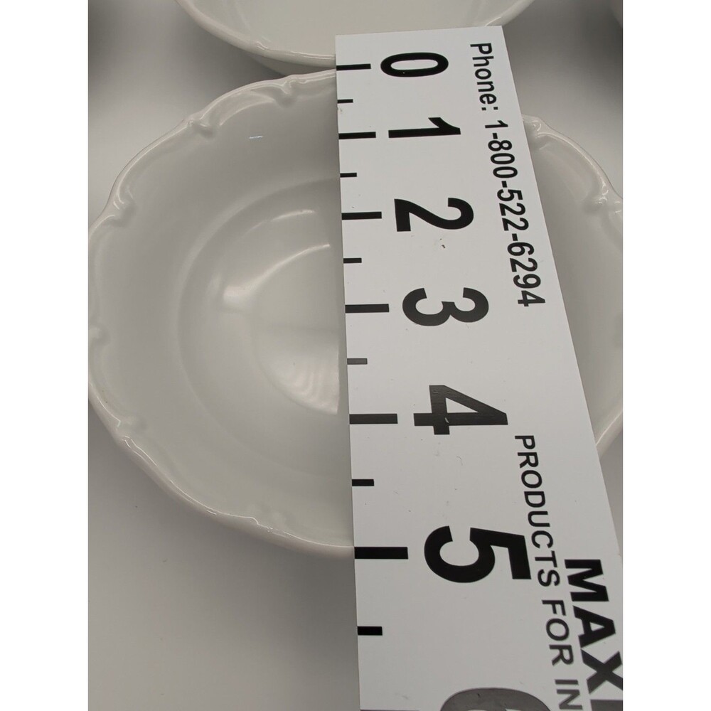 12 Sabina China Berry Dessert Bowls White 5" Bohemia Raised Scallop Rim - Picture 3 of 6